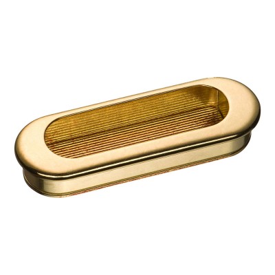 Дверная ручка врезная 15.113.75.13 цвет французское золото длина 90 мм, крепление 75 мм 