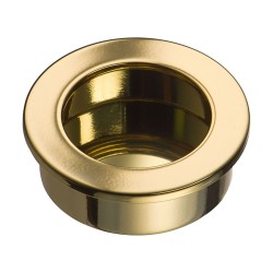 Дверная ручка врезная 3511-100 цвет глянцевое золото диаметр 40 мм