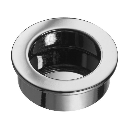 Дверная ручка врезная 3511-400 цвет глянцевый хром диаметр 40 мм