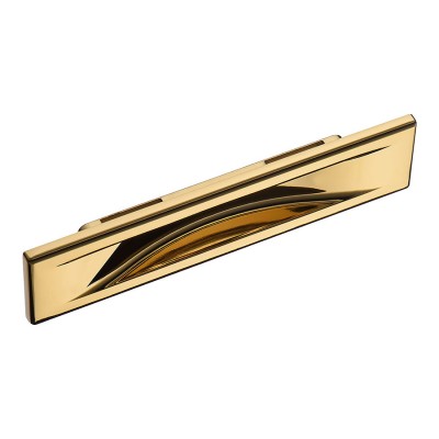 Дверная ручка врезная 4340 0096 GL цвет глянцевое золото длина 150 мм, крепление 96 мм