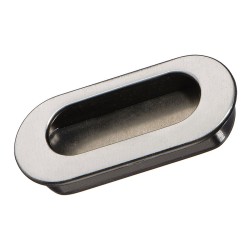 Дверная ручка врезная 4858-63 цвет серебро длина 82 мм, крепление 64 мм 