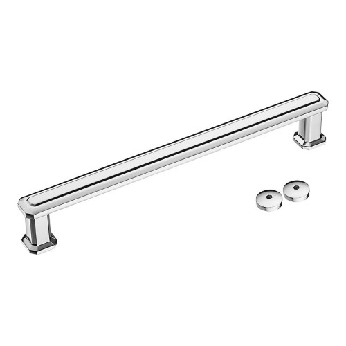 Дверная ручка скоба 5101 300MP02 цвет глянцевый хром длина 329 мм, крепление 300 мм