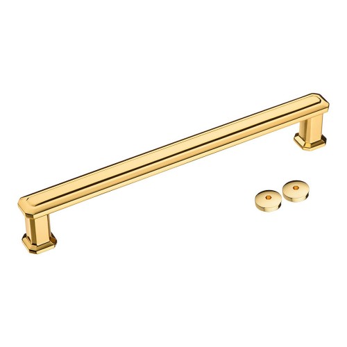 Дверная ручка скоба 5101 300MP11 цвет глянцевое золото длина 329 мм, крепление 300 мм