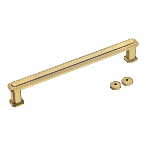 Дверная ручка скоба 5101 300MP30 цвет состаренная латунь длина 329 мм, крепление 300 мм