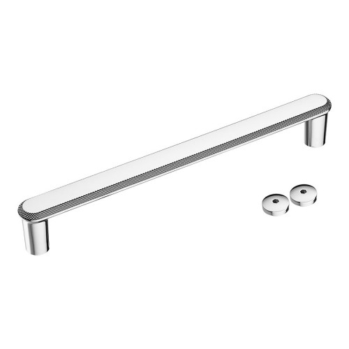 Дверная ручка скоба 5102 300MP02 цвет глянцевый хром длина 330 мм, крепление 300 мм