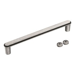 Дверная ручка скоба 5102 300MP14 цвет старое серебро длина 330 мм, крепление 300 мм