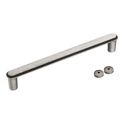 Дверная ручка скоба 5102 300MP14 цвет старое серебро длина 330 мм, крепление 300 мм