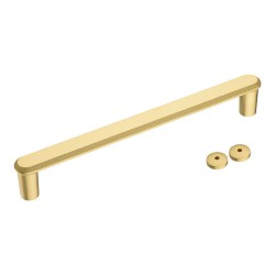 Дверная ручка скоба 5102 300MP35 цвет матовое золото длина 330 мм, крепление 300 мм