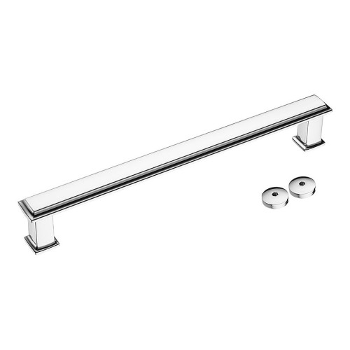 Дверная ручка скоба 5104 300MP02 цвет глянцевый хром длина 331 мм, крепление 300 мм