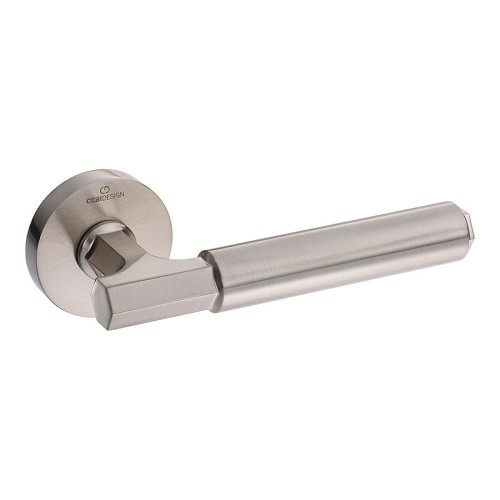 Дверная ручка рычажная 5126 010MP08 IRIS цвет сатинированный никель комплект 2 штуки