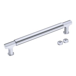 Дверная ручка скоба 5126 300MP19 цвет сатинированный хром длина 330 мм, крепление 300 мм