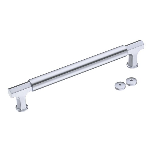 Дверная ручка скоба 5126 300MP19 цвет сатинированный хром длина 330 мм, крепление 300 мм