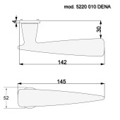 Дверная ручка рычажная 5220 010MP35 DENA цвет матовое золото комплект 2 штуки
