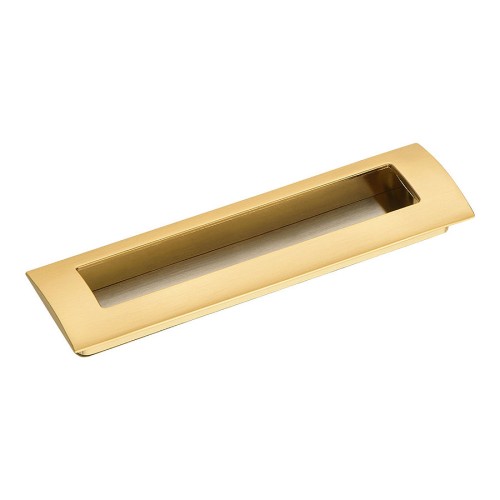 Дверная ручка врезная 910-160-Matt Gold цвет сатинированное золото длина 177 мм, крепление 160 мм 