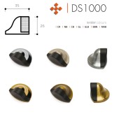 Дверной напольный стопор DS1000 0045 CR-P6 цвет глянцевый хром