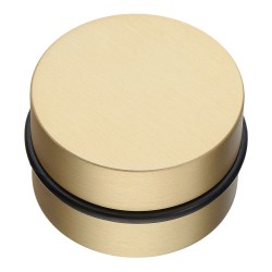 Дверной напольный стопор DS1022 0080 BB-P6 цвет матовое золото диаметр 86 мм 