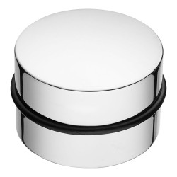 Дверной напольный стопор DS1022 0080 CR цвет глянцевый хром диаметр 86 мм 