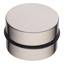 Дверной напольный стопор DS1022 0080 NB цвет брашированный никель диаметр 86 мм 