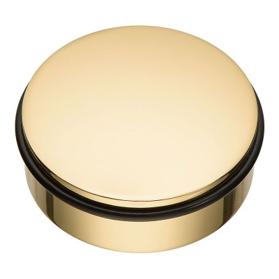 Дверной напольный стопор DS1023 0100 GL-P6 цвет глянцевое золото диаметр 106 мм