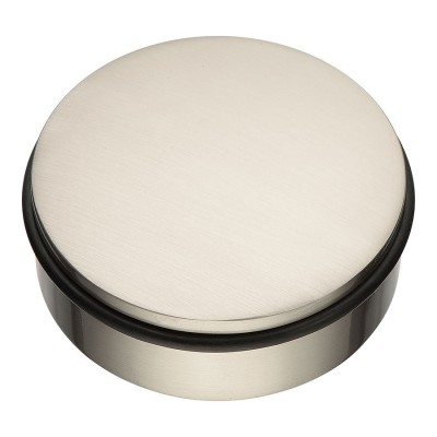 Дверной напольный стопор DS1023 0100 NB-P6 цвет брашированный никель диаметр 106 мм