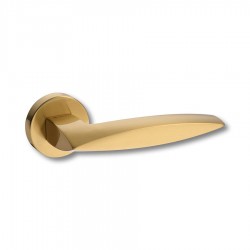 Дверная ручка межкомнатная HA118RO12 GLB GARNET цвет брашированное золото 2 штуки