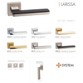 Дверная ручка HA100RO11 CB-CR/CB LARISSA цвет полированный, глянцевый хром 2 штуки