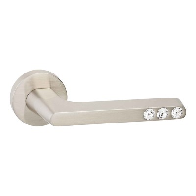 Дверная ручка HA102RO12 NB SUETTO цвет никель, кристаллы Swarovski 2 штуки