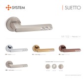 Дверная ручка HA102RO12 NB SUETTO цвет никель, кристаллы Swarovski 2 штуки