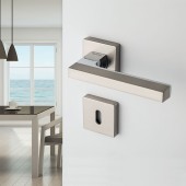 Дверная ручка HA104RO11 NB-CR/NB AZUR цвет никель, глянцевый хром 2 штуки