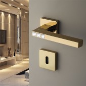 Дверная ручка HA105RO11 CR AZURIT цвет глянцевый хром, кристаллы Swarovski 2 штуки