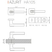Дверная ручка HA105RO11 CR AZURIT цвет глянцевый хром, кристаллы Swarovski 2 штуки