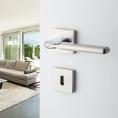 Дверная ручка HA108RO11 NB-CR/NB ONIKS цвет никель, глянцевый хром 2 штуки