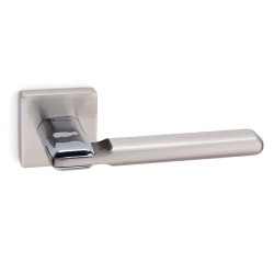 Дверная ручка HA108RO11 NB-CR/NB ONIKS цвет никель, глянцевый хром 2 штуки