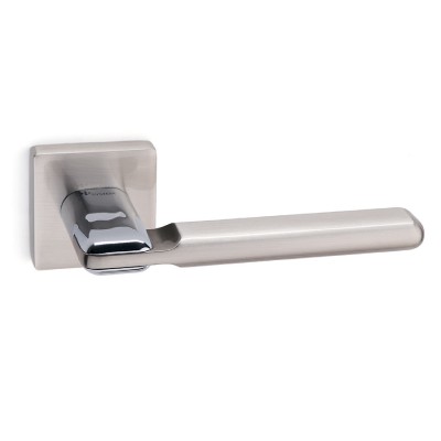 Дверная ручка HA108RO11 NB-CR/NB ONIKS цвет никель, глянцевый хром 2 штуки