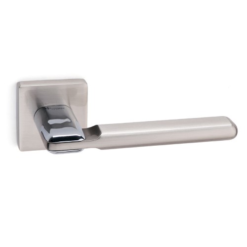 Дверная ручка HA108RO11 NB-CR/NB ONIKS цвет никель, глянцевый хром 2 штуки