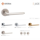 Дверная ручка HA113RO12 NB JADE цвет брашированный никель 2 штуки 