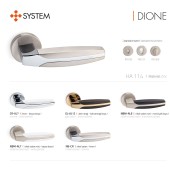 Дверная ручка HA114RO12 GL-GL/AL12 DIONE цвет глянцевое золото, коричневый 2 штуки 