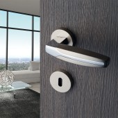 Дверная ручка HA114RO12 GL-GL/AL12 DIONE цвет глянцевое золото, коричневый 2 штуки 