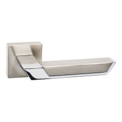 Дверная ручка HA117RO11 NB-CR/NB PANDORA цвет брашированный никель, глянцевый хром 2 штуки 