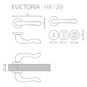 Дверная ручка HA129RO14 SLM VICTORIA цвет серебро 2 штуки