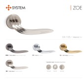 Дверная ручка HA135RO12 CR ZOE цвет глянцевый хром 2 штуки 