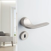 Дверная ручка HA136RO12 NB FORTUNA цвет брашированный никель 2 штуки 