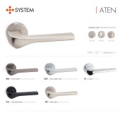 Дверная ручка HA137RO12 CR ATEN цвет глянцевый хром 2 штуки 