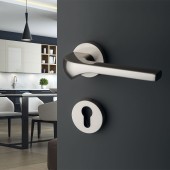 Дверная ручка HA137RO12 CR ATEN цвет глянцевый хром 2 штуки 