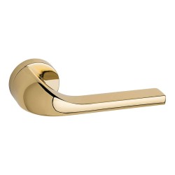 Дверная ручка HA143RO12 GL NETA цвет глянцевое золото 2 штуки 