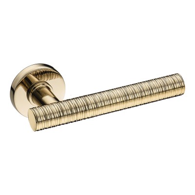 Дверная ручка HA184VRO12 GL GRIP-V цвет глянцевое золото 2 штуки 