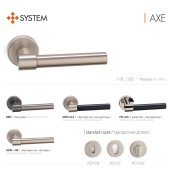 Дверная ручка HA186RO12 GB-GB/AL6 AXE цвет матовая латунь, черный 2 штуки 