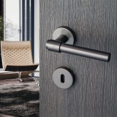 Дверная ручка HA187RO12 AL6 AXEL цвет черный 2 штуки 