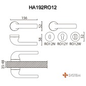 Дверная ручка HA192RO12 AL6 ODIN цвет черный 2 штуки 