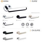 Дверная ручка HA193RO12 ELX5 ELLIPSE цвет брашированная латунь 2 штуки 